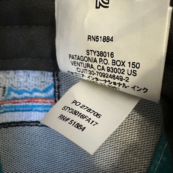 PATAGONIA P-6 Logo LoPro Trucker Hat Adjustable Snapback Teal/Grey #38016 OSFA - Picture 12 of 12